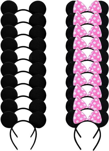 Minnie Birthday Decorations Mickey Mouse Ears Party Decorations Mouse Ears for Women Belle Costume Adult Women in Saudi Arabia