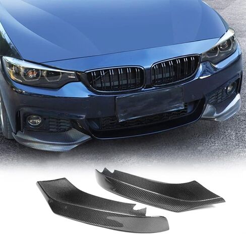 شفة ممتص الصدمات الأمامي من ألياف الكربون لسيارة BMW 4 Series F32 F33 F36 M Sport 420i 428i 435i 440i 2014-2018 مصد شفة مصد للذقن مقسم مصباح الضباب (غير M ومصد قياسي) in Kuwait