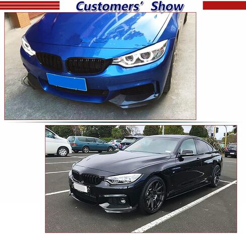 شفة ممتص الصدمات الأمامي من ألياف الكربون لسيارة BMW 4 Series F32 F33 F36 M Sport 420i 428i 435i 440i 2014-2018 مصد شفة مصد للذقن مقسم مصباح الضباب (غير M ومصد قياسي) in Kuwait
