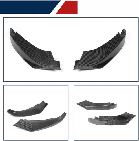 شفة ممتص الصدمات الأمامي من ألياف الكربون لسيارة BMW 4 Series F32 F33 F36 M Sport 420i 428i 435i 440i 2014-2018 مصد شفة مصد للذقن مقسم مصباح الضباب (غير M ومصد قياسي) in Kuwait