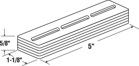 Prime-Line N 6559 White Plastic, Sliding Panel Door Bottom Guides (Single Pack) in Saudi Arabia