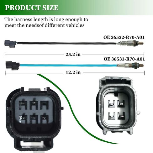234-5098 234-4461 Upstream & Downstream Oxygen O2 Sensor Compatible for Honda: 2011-2013 for Odyssey 3.5L. 2008-2012 for Accord 3.5L. 2009-2011 for Pilot 3.5L. 2009-2011 for Ridgeline 3.5L 4PCS in Saudi Arabia