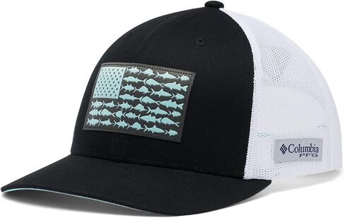 Columbia Unisex PFG Fish Flag Mesh Snap Back, Black/Dark Stone, One Size in Saudi Arabia