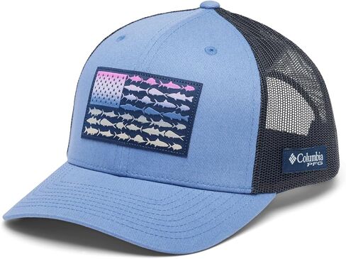 Columbia Unisex PFG Fish Flag Mesh Snap Back, Black/Dark Stone, One Size in Saudi Arabia