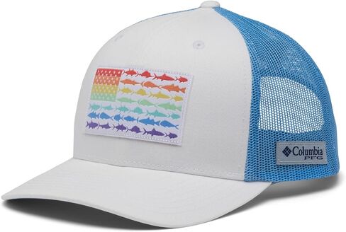 Columbia Unisex PFG Fish Flag Mesh Snap Back, Black/Dark Stone, One Size in Saudi Arabia