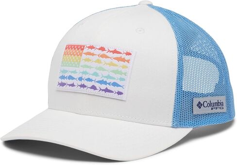 Columbia Unisex PFG Fish Flag Mesh Snap Back, Black/Dark Stone, One Size in Saudi Arabia