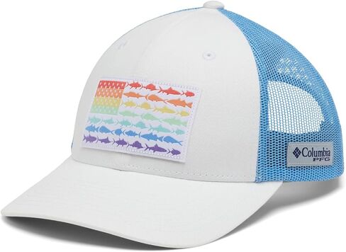 Columbia Unisex PFG Fish Flag Mesh Snap Back, Black/Dark Stone, One Size in Saudi Arabia