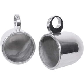 Pair Rockville MAC90B 8 Black Aluminum Wakeboard Tower Speaker Pod Enclosures, 8"