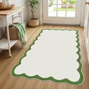 Uphome Washable Pink Rugs for Bedroom Girls, 5x7 Rugs for Living Room, Modern Non Slip Soft Dining Room Rug, Abstract Irregular Stain Resistant Area Rug for Nursery Home Office Playroom