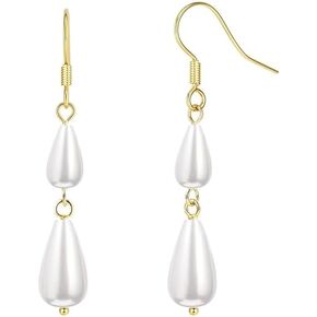 Sparkling CZ Crystal Tassel Jewelry for Women Pearl Tassel Earrings for Women Long Pearl Earrings Perfect for Bridesmaids or Bride