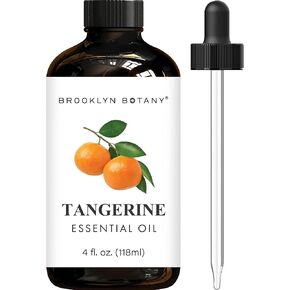 Brooklyn Botany Tangerine Essential Oil - Huge 4 Fl Oz - 100% Pure and Natural - Premium Grade with Dropper - for Aromatherapy and Diffuser
