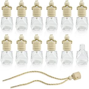 12 Pcs Car Air Freshener Perfume Bottle, Aromatherapy Fragrance Essential Oil Diffuser Hanging Perfume Pendant Auto Ornaments Decor Accessories