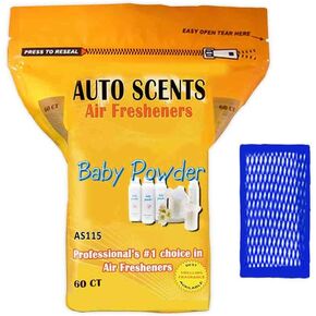 Professional Air Freshener Pads - Remove the Worst Smells with These Heavy Duty Pads (60 Pads per Pack) (Baby Powder)