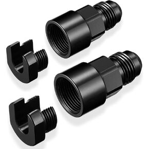 2 PCS 6AN Male Flared to 3/8", 5/16" SAE Quick Connect Female Screw On Adapter Fitting EFI Aluminum Connector Fuel Adapter Connector