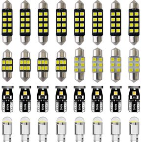 32 Pcs Automotive LED Light Bulb Set, Car Interior Lights, 29mm 31mm 41mm T10 LED Interior Replacement Bulb for Car Roof Map Door Concierge License Plate Lights (Pink)