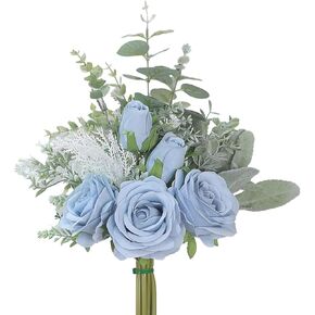Artificial Flowers Faux Silk Roses Fake Plant Flower for Wedding Arrangement Home Decorations Office Bathroom Dining Table Decor