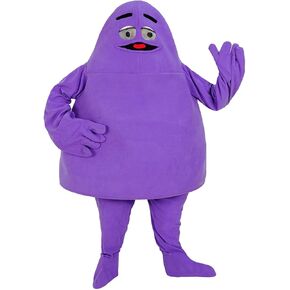Grimace Costume Purple Grimace Adult Kids Halloween Costume Suit Grimace Mascot Costume
