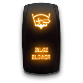 Bilge Pump - Green - Laser Etched Toggle Switch 20A 12V - Vertical Rocker Switch 5-Pin DPST
