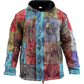 Shopoholic Fashion Men Fleece Lined Hippie Jacket with Adjustable And Detachable Hood