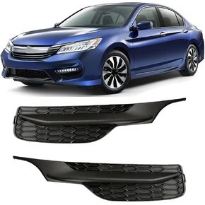 WFLNHB 2PCS Front Bumper Fog Light Cover Grilles Replacement for Honda Accord 2016-2017 Fog Light Bezels Driver and Passenger Side