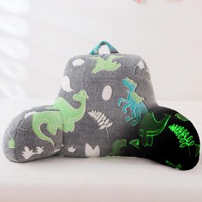 Aimuan Reading Pillow Glow in The Dark Bed Rest Wedge Kids Glow Backrest Pillow Unicorn Print with Arms Back Support for Sitting Up in Bed Cushion, Rainbow in Kuwait