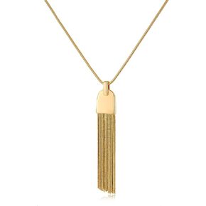 CLASSYZINT Long Sweater Chain Necklace for Women Long Tassel Chain Necklace Large Pendant Sweater Y-Necklace