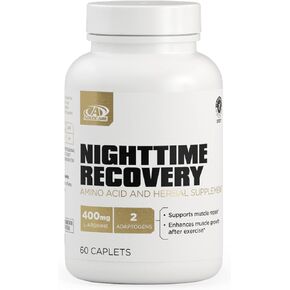 AdvoCare Nighttime Recovery Amino Acid & Herbal Supplement - Muscle Recovery Supplement with Ashwagandha, L-Arginine, Magnesium & More - 60 Caplets