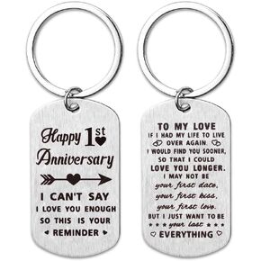 Anniversary Keychain Gifts for Husband Wife 1st 3rd 15th 25th Anniversary Wedding Gift for Couple Him Her Husband in Kuwait