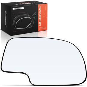 A-Premium Right Passenger Side Non-Heated Mirror Glass Replacement Compatible with 1999-2007 Chevy Silverado, Tahoe, Suburban, Avalanche & GMC Sierra, Yukon & Cadillac Escalade, Escalade ESV/EXT