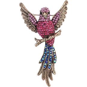 Retro Hummingbird Sparkly Full Rhinestones Brooches Pins Delicate Vintage Birds Cartoon Animal Brooch for Women Men Ladies Girls for Party Dance Banquet Dainty Lapel Pins Silk Scarf Clips Collar Dress Suit Shirt Ceremony Brooches Clothes Accessories Jewel