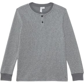 Janie and Jack Boys' Textured Stripe Henley (Toddler/Little Big Kid)