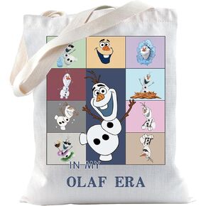 TSOTMO Olaf Snowman Tote Bag Snow Movie Merch Gift In My Olaf Era Reusable Bag Gift For Olaf Lovers