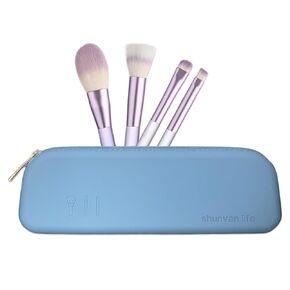 Shunvan life Silicone Makeup Brush Holder, Large Capacity Makeup Brush Bag, Portable Travel Cosmetic Brush Bag for Travel and Daily, Upgraded version (Standard version, Pink2)