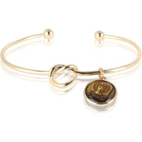 Needzo St. Michael Knot Bracelet With Dangle, Patron of Protection Jewelry Gift for Women, One Size Fits Most
