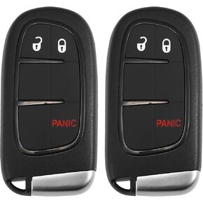 X AUTOHAUX 2pcs GQ4-54T 433MHz Replacement Keyless Entry Remote Car Key Fob for Jeep Cherokee 2014-2022 3 Buttons with Door Key 68105087AG 4A Chip