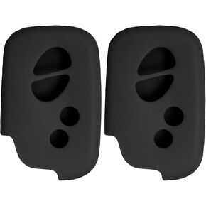 Keyless2Go Replacement for New Silicone Cover Protective Case for Smart Keys with FCC HYQ14AAB HYQ14ACX - Black - (2 Pack)