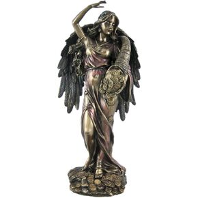 Veronese Design 11 5/8 Inch Fortuna Roman Goddess of Fortune Tykhe Lady Luck Cold Cast Resin Bronze Finish Sculpture
