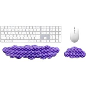 Cloud Wrist Rest for Keyboard - Comfortable Non-Slip Cushion, Ergonomic 3D Honeycomb Design, Lightweight, Easy to Clean, Perfect for Keyboard and Mouse Typing Pain Relief, Office, Gaming, Computer