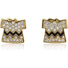 Peanuts By Crislu Charlie Brown's Shirt Earrings