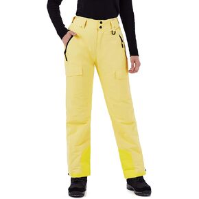 WULFUL Women's Insulated Snow Ski Pants Waterproof Winter Snowboarding Skiing Cargo Pants
