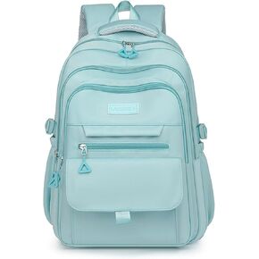 School Cute Aesthetic Backpack Girls Backpack for Students Kids Teen Girls Large Capacity Bookbags College Backpack Laptop Lightweight Bookbag Casual Travel Daypacks School Bag（White）