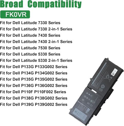 استبدال بطارية الكمبيوتر المحمول M69D0 لأجهزة الكمبيوتر المحمول Dell Latitude 5530 5430 5330 Series Notebook 08WRCR 8WRCR أسود 11.25 فولت 41 وات 3467 مللي أمبير في الساعة in Saudi Arabia