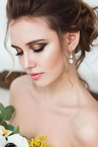 Sparkling CZ Crystal Tassel Jewelry for Women Pearl Tassel Earrings for Women Long Pearl Earrings Perfect for Bridesmaids or Bride in Saudi Arabia