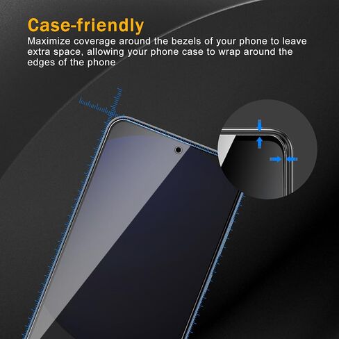 3 Pack Privacy Screen Protector for Samsung Galaxy S24 Ultra, Anti Spy Tempered Glass 9H Hardness, Black Protector Anti Spy, Bubble Free, Anti-Scratch in Kuwait