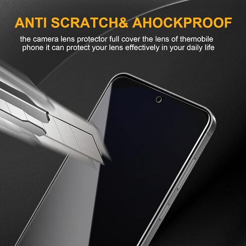 3 Pack Privacy Screen Protector for Samsung Galaxy S24 Ultra, Anti Spy Tempered Glass 9H Hardness, Black Protector Anti Spy, Bubble Free, Anti-Scratch in Kuwait