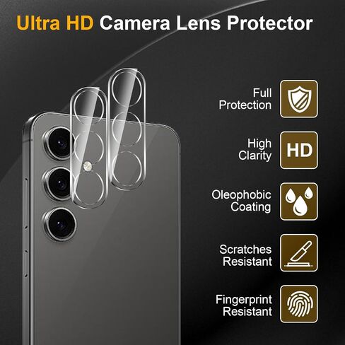 3 Pack Privacy Screen Protector for Samsung Galaxy S24 Ultra, Anti Spy Tempered Glass 9H Hardness, Black Protector Anti Spy, Bubble Free, Anti-Scratch in Kuwait