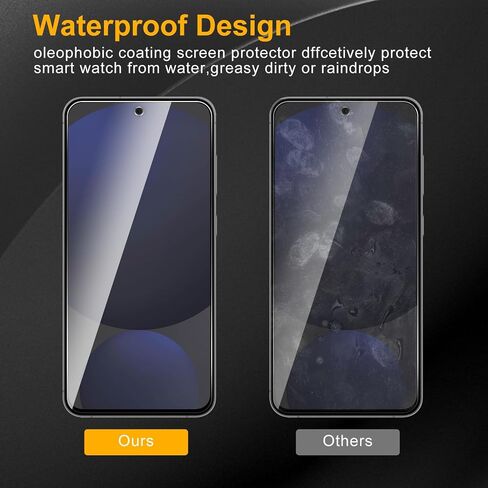 3 Pack Privacy Screen Protector for Samsung Galaxy S24 Ultra, Anti Spy Tempered Glass 9H Hardness, Black Protector Anti Spy, Bubble Free, Anti-Scratch in Kuwait