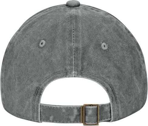 Tiger Head Distressed Adjustable Washed Denim Mens Dad Trucker Hat Baseball Ball Cap for Men in Kuwait