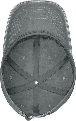 Tiger Head Distressed Adjustable Washed Denim Mens Dad Trucker Hat Baseball Ball Cap for Men in Kuwait