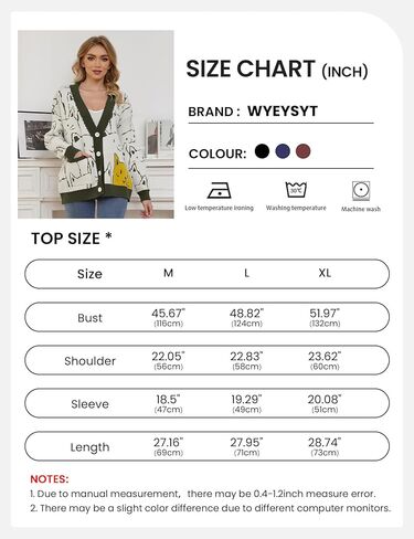 Wyeysyt Cat Sweater for Women Casual Button Down V Neck Cable Knit Cardigan Cute Kawaii Cartoon Cardigan Coat in Kuwait